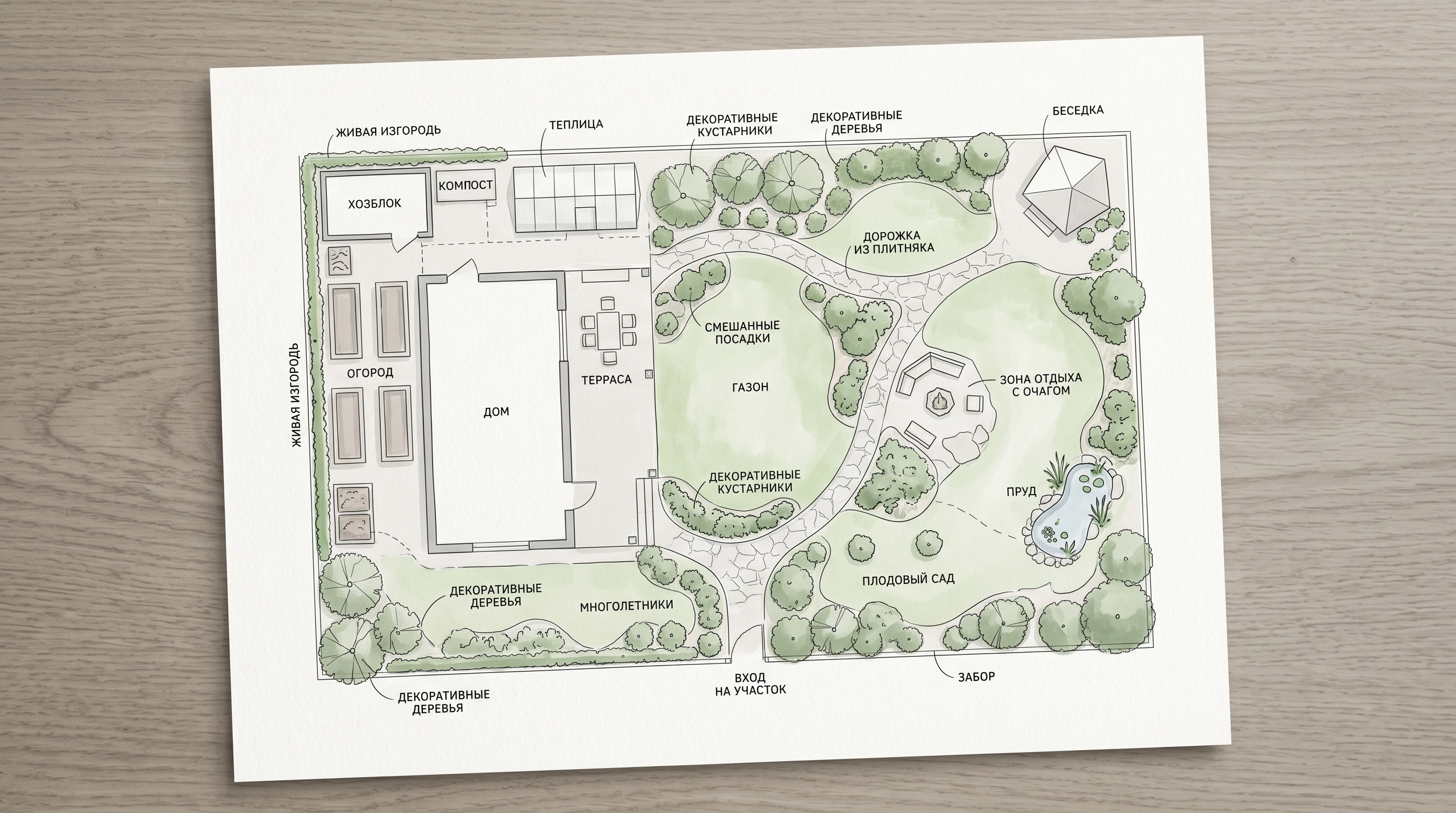 Концепция ландшафтного проекта участка